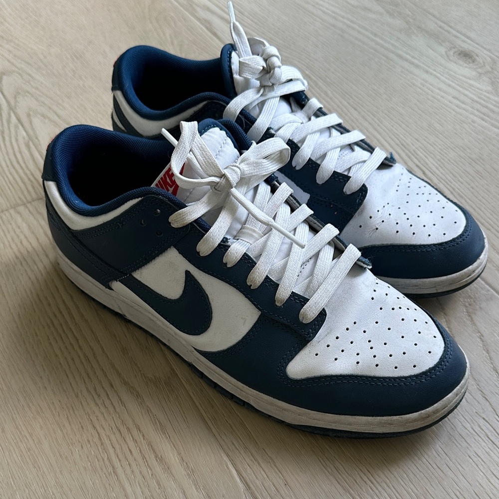 NIKE DUNK LOW VALERIAN BLUE WHITE NAVY USA UNIVERSITY RED